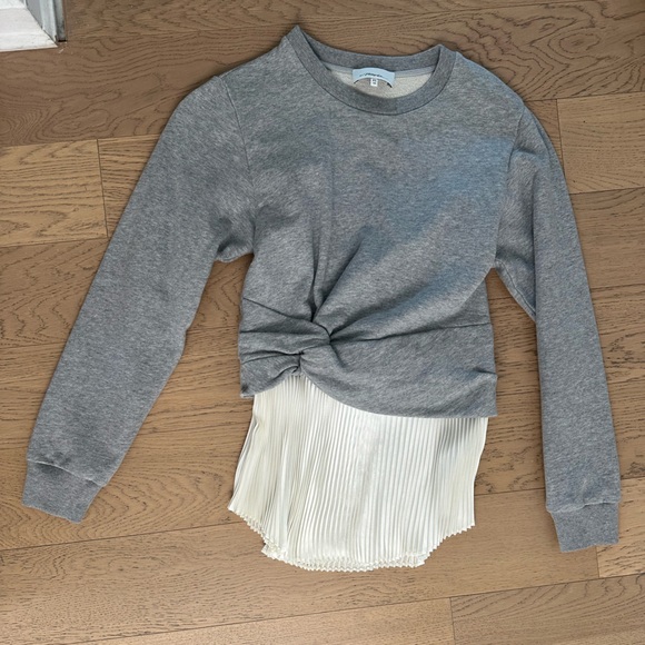 3.1 Phillip Lim Twist Detail Pleated Peplum Long-Sleeve - Picture 1 of 2